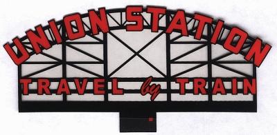 Micro-Structures Union Station Animated Neon Billboard HO Scale Model Railroad Sign #3881