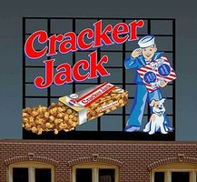 Micro-Structures Cracker Jack Animated Small Neon Billboard HO Scale Model Railroad Sign #440102