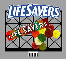 Micro-Structures Life Savers Animated Neon Billboard HO Scale Model Railroad Sign #440852