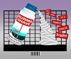 Burma Shave Animated Neon Small Billboard HO Scale Model Railroad Sign #441352