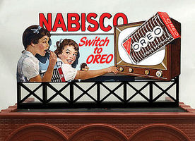 Micro-Structures Nabisco Animated Neon Billboard Kit HO Scale Model Railroad Sign #441752