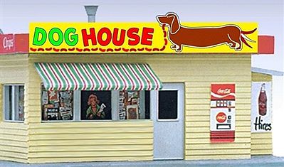 Micro-Structures Dog House Animated Neon Billboard HO & N Scale Model Billboard Sign #442452