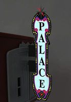 Micro-Structures Large Vertical Theater Sign w/6 Theater Overlays HO Scale Model Railroad Sign #5981 Micro-Structures Large Vertical Theater Sign w/6 Theater Overlays HO Scale Model Railroad Sign #5981