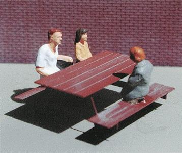 Micro-Structures Picnic Tables Etched-Metal Kit (4) N Scale Model Railroad Accessory #609440
