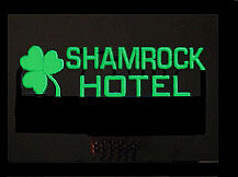Micro-Structures Shamrock Hotel Horizontal Animated Medium Sign Lighting Kit HO Scale Model Railroad Sign #6182