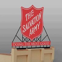 Salvation Army Animated Neon Large Billboard Kit HO Scale Model Railroad Sign #6281