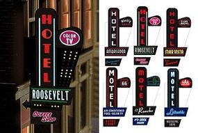 Micro-Structures Hotel/Motel Left Mount Animated Vertical Neon Sign Model Railroad Lighting Kit #68811 Micro-Structures Hotel/Motel Left Mount Animated Vertical Neon Sign Model Railroad Lighting Kit #68811