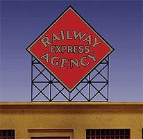 Micro-Structures Railway Express Agency Large Diamond Logo Animated Billboard HO Scale Model Railroad Sign #71 Micro-Structures Railway Express Agency Large Diamond Logo Animated Billboard HO Scale Model Railroad Sign #71