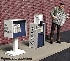 Micro-Structures Newspaper Stands City Details Kit (2) HO Scale Model Railroad Accessory #871410 Micro-Structures Newspaper Stands City Details Kit (2) HO Scale Model Railroad Accessory #871410