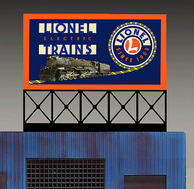 Micro-Structures Lionel Animated Neon Rooftop Billboard O Scale Model Railroad Sign #880351