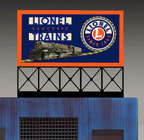 Lionel Animated Neon Rooftop Billboard O Scale Model Railroad Sign #880351