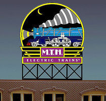 Micro-Structures MTH Animated Neon Billboard O Scale Model Railroad Sign #880401 Micro-Structures MTH Animated Neon Billboard O Scale Model Railroad Sign #880401