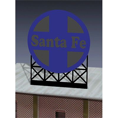 Micro-Structures Santa Fe Animated Neon Billboard HO Scale Model Railroad Sign #880551