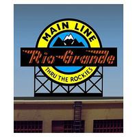 Micro-Structures Denver & Rio Grande Western Animated Neon Billboard HO Scale Model Railroad Sign #880601 Micro-Structures Denver & Rio Grande Western Animated Neon Billboard HO Scale Model Railroad Sign #880601