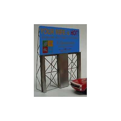 Micro-Structures Four Seasons Heating & Cooling Animated Neon Billboard HO Scale Model Railroad Sign #881001