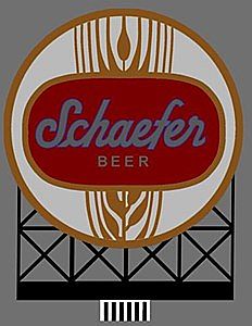 Micro-Structures Schaefer Beer Animated Neon Billboard HO Scale Model Railroad Sign #881301