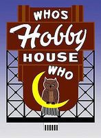Micro-Structures Who's Hobby House Animated Neon Billboard HO Scale Model Railroad Sign #881401 Micro-Structures Who's Hobby House Animated Neon Billboard HO Scale Model Railroad Sign #881401
