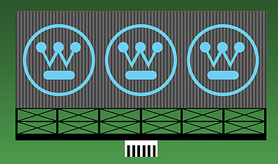 Micro-Structures Westinghouse Animated Neon Billboard HO Scale Model Railroad Sign #881551