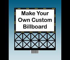 Micro-Structures Large Customizable Animated Neon Billboard HO/O Scale Model Railroad Billboard #882351