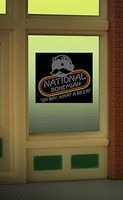Micro-Structures National Bohemian Beer Flashing Neon Window Sign HO Scale Model Railroad Sign #8845