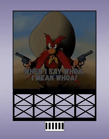 Micro-Structures Yosemite Sam Animated Neon Billboard Large for HO & O Scales - 3-3/16 x 4-3/16  8.1 x 10.7cm