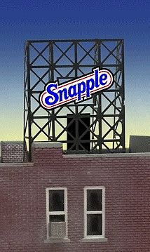 Micro-Structures Snapple Flashing Neon Window Sign HO Scale Model Railroad Sign #8905