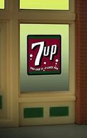 Animated Window Sign 7UP HO Scale Model Railroad Sign #8945