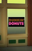 DONUTS WINDOW SIGN HO/O Scale Model Railroad Sign #8995