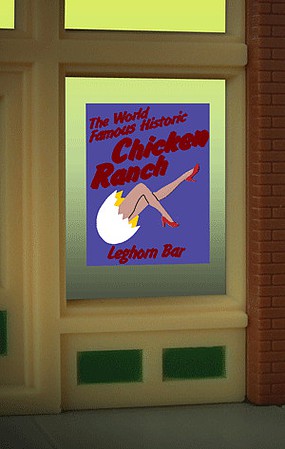Micro-Structures HO/O Chicken Ranch Win Sign