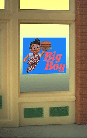 Micro-Structures HO/O Big Boy Window Sign