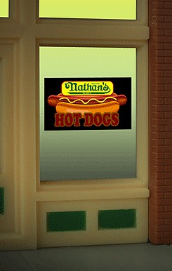 Micro-Structures O/Ho NathanS Hot Dogs Window Sign