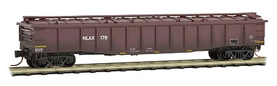 Micro-Trains 40 Drop-Bottom Gondola w/Pulpwood Load 4-Pack - Ready to Run Great Northern #75520, 75555, 75600, 75645 (red, black, white, Rocky Logo) - N-Scale