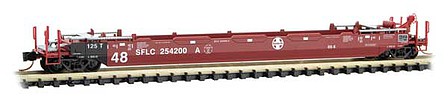 Micro-Trains 70 Husky-Stack Well Car with 48 Well - Ready to Run Santa Fe SFLC 254200A (red, black, Circle-Cross Logo) - N-Scale