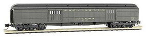Micro-Trains Pullman Heavyweight 70' Baggage Car Ready to Run Chicago, Burlington & Quincy 1540 (Pullman Green, black) N-Scale Micro-Trains Pullman Heavyweight 70' Baggage Car Ready to Run Chicago, Burlington & Quincy 1540 (Pullman Green, black) N-Scale