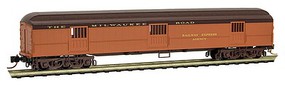 Micro-Trains ACF 70' Heavyweight Horse & Express Baggage Car Ready to Run Milwaukee Road (orange, maroon, brown) N-Scale Micro-Trains ACF 70' Heavyweight Horse & Express Baggage Car Ready to Run Milwaukee Road (orange, maroon, brown) N-Scale