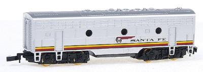 Micro-Trains EMD F7 B-Unit Dummy w/Marklin Couplers Santa Fe - Z-Scale