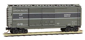 Micro-Trains 40' Double-Door Boxcar Ready to Run Union Pacific 9218 (Two-Tone Gray) N-Scale Micro-Trains 40' Double-Door Boxcar Ready to Run Union Pacific 9218 (Two-Tone Gray) N-Scale