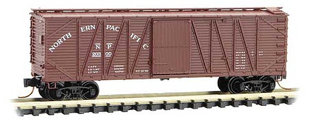 Micro-Trains 40 Outside-Braced Single-Door Boxcar - Ready to Run Northern Pacific 20300 (Boxcar Red) - N-Scale
