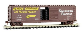 Micro-Trains 50' Single-Door Boxcar with Tractor Tire Load Ready to Run Southern Pacific 651556 (Boxcar Red, yellow, white, Hydra Cushion Markings) N-Scale Micro-Trains 50' Single-Door Boxcar with Tractor Tire Load Ready to Run Southern Pacific 651556 (Boxcar Red, yellow, white, Hydra Cushion Markings) N-Scale