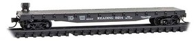 Micro-Trains 50' Fishbelly-Side Flatcar with Side-Mount Brake Wheel Ready to Run Reading #9214 (black) N-Scale