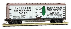40' Double-Sheathed Wood Reefer with Vertical Brake Wheel - Ready to Run Northern Refrigerator Car Company 6399 (Banana Service, white, Boxcar Red) - N-Scale