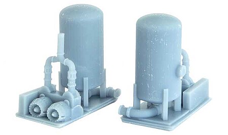 Micro-Trains Pressure Vessel Load 2-Pack Undecorated Resin Castings - N-Scale