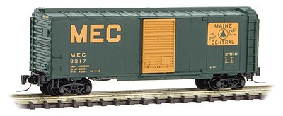 Micro-Trains 40 Single-Door Boxcar - Ready to Run Maine Central #8217 (green, Harvest Gold, Large MEC & Rectangle Logo) - Z-Scale