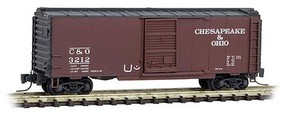 Micro-Trains 40' Box C&O Wthrd Hobo Z-Scale Micro-Trains 40' Box C&O Wthrd Hobo Z-Scale