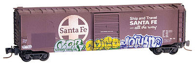 Micro-Trains 50 Single-Door Boxcar Santa Fe Z Scale Model Train Freight Car #50544310