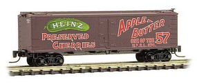 Micro-Trains 40' Wood-Sheathed Ice Reefer Ready to Run Heinz 374 (Boxcar Red, red, green, Apple Butter, Heinz Series 1) Z-Scale Micro-Trains 40' Wood-Sheathed Ice Reefer Ready to Run Heinz 374 (Boxcar Red, red, green, Apple Butter, Heinz Series 1) Z-Scale