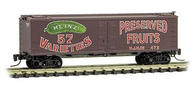 Micro-Trains 40' Wood-Sheathed Ice Reefer Ready to Run Heinz 472 (Boxcar Red, red, green, Preserved Fruits, Heinz Series 2) Z-Scale Micro-Trains 40' Wood-Sheathed Ice Reefer Ready to Run Heinz 472 (Boxcar Red, red, green, Preserved Fruits, Heinz Series 2) Z-Scale