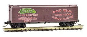 Micro-Trains 40' Wood-Sheathed Ice Reefer Ready to Run Heinz 312 (Boxcar Red, red, Billboard 57, green, Chow Chow, Series Car 9) Z-Scale
