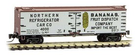 Micro-Trains 40' Wood-Sheathed Ice Reefer Ready to Run Northern Refrigerator Car Company 4000 (Banana Service, white, Boxcar Red) Z-Scale Micro-Trains 40' Wood-Sheathed Ice Reefer Ready to Run Northern Refrigerator Car Company 4000 (Banana Service, white, Boxcar Red) Z-Scale