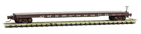 Micro-Trains 60 Steel Flatcar - Ready to Run Santa Fe 94283 (Boxcar Red) - Z-Scale